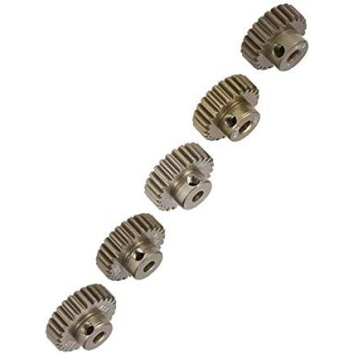 Vehicles-OCS New M0.6 3.175mm 23T 24T 25T 26T 27T 0.6 Module Pinion Motor Gear for 1/8 1/10 RC Off-Road Buggy Truck Brushed Brushless Motor