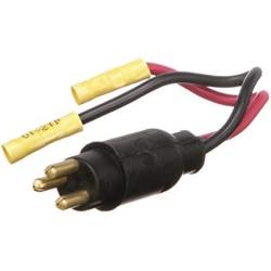 Attwood 14352-3 Medium-Duty Trolling Motor Connector, Male Plug, Motor Side, 5-Inch Harness with Butt Connectors, 10-Gauge Wire