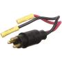 Attwood 14352-3 Medium-Duty Trolling Motor Connector, Male Plug, Motor Side, 5-Inch Harness with Butt Connectors, 10-Gauge Wire