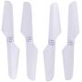 Upgraded Motors Main Propeller Cash Pack for Syma X11 X11C RC Quad Copter Quadrotor Drone Replacement Spare Parts CCW and CW with Gears Toy 4 Pcs (White)