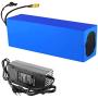 60V 20Ah E-Bike Lithium-Ion Battery, Rechargeable Replacement Battery Pack, Built-in 30A BMS + 60V 5A Charger, for 500W-2000W Motor