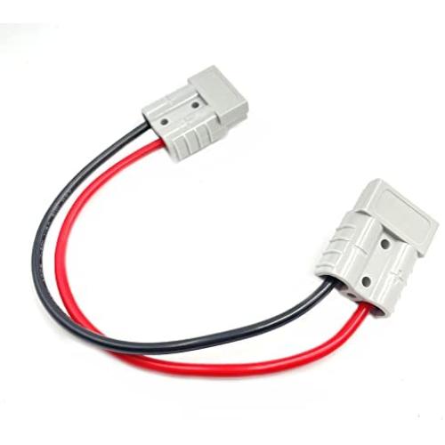 daier 1Pcs Electric Quick Connect Disconnect Connector Extension Cable 10AWG 50A 500V for Forklift Car Truck RV Boat Battary Charger,Solar Connector Extension Cable Set