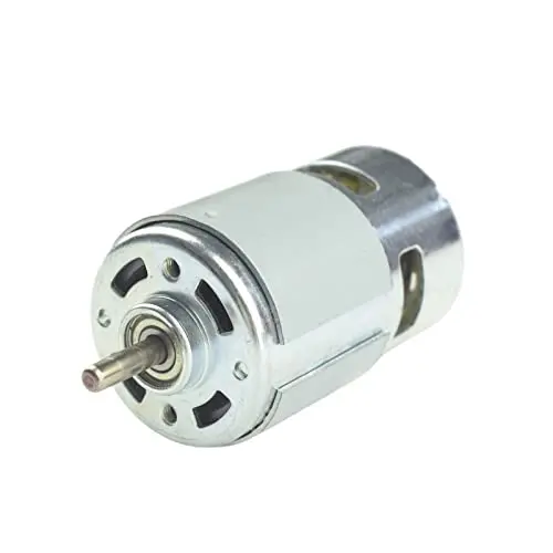CONQUERALL 775 DC Motor 12V 10000RPM / 24V 20000RPM Large Torque High Power Electronic Component Motor Double Ball Bearing for DIY Parts