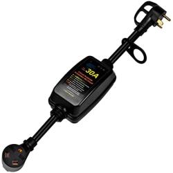 RV Surge Protector 30 Amp with Grip Handles, Smart Circuit Analyzer Power Guard for RV, Camper, Trailer, Truck, Motorboat, Yacht, Mobilhome