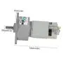DC 12V/24V 35W Micro-Reduction Gear Motor Metal Gear Motor Speed Adjustable CW/CCW Suitable for Office, Home Automation, Production Renovation, Safety Equipment(12v100 Turn)