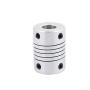 Xnrtop 8mm to 6.35mm Shaft Coupling 25mm Length 19mm Diameter Stepper Motor Coupler Aluminum Alloy Joint Connector for 3D Printer CNC Machine DIY Encoder(Pack of 2）