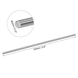 uxcell Round Steel Rod, 3mm HSS Lathe Bar Stock Tool 150mm Long, for Shaft Gear Drill Lathes Boring Machine Turning Miniature Axle, Cylindrical Pin DIY Craft Tool, 2pcs