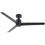 Noble Home Modern Ceiling Fan with Remote | Outdoor Wet Rated Fixture with Premium DC Motor and 6 Speed Controller | Downrod Mount for Overhead Hanging, Black, 54 Inch