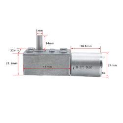 FTVOGUE DC Motor 12V High Torque Worm Geared Motor Reduction Motor with Encoder Srong Self-Locking (100RPM)