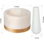 Divit Shilp Mortar and Pestle, Made of Heavy Duty Polished Hard Stone, Natural Stone Grinder for Spices, Pastes, Herbs, Seasoning etc. (Marble with Brass Base)