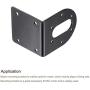 MECCANIXITY Motor Mounting Bracket Motor Holder 41x40x45mm Black with Screws for Motor 6 Pack