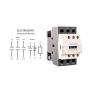 Electrodepot 30 Amp 3 Pole Normally Open IEC 660V Contactor, Auxiliary 1NO-1NC – 110-120VAC Coil, Inductive 32A, Resistive 50A with Mounting Base for DIN Rail (Pack of 2)