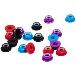 iRCMATRC Flange Nylon Insert Aluminum Alloy Self-Locking M5 Screw Propeller Nuts CW for RC FPV Racing Drone Motor (Pack of 20pcs) (Blue)