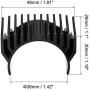 MECCANIXITY Motor Heat Sink Cooling Fins Aluminum 36mm Dia Black for 540 550 Motor