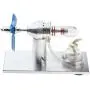 Teerwere Stirling Engine Motor Metal Single Cylinder Stirling Engine Model Alcohol Heating Steam Power Physics Science Experiment Engine Model Toys (Color : Silver, Size : One Size)
