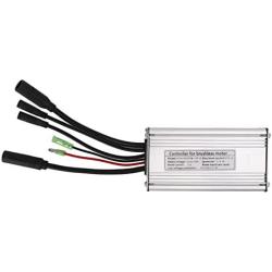 Vifemify Bike Brushless Controller,36V/48V 25A Sine Wave Controller Waterproof Electric Brushless Motor Speed Controller with Light Line for 750W Motor