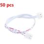 Antrader JST XH 2 Pin 2.54mm Pitch 26AWG Single Female Flat Wire Adapter Cable 200mm Long Pack of 50