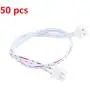 Antrader JST XH 2 Pin 2.54mm Pitch 26AWG Single Female Flat Wire Adapter Cable 200mm Long Pack of 50