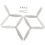 Upgraded Propellers Three Blades Main Blade Propeller Motor Covers for MJX B2 B3 Bugs Drone Replacement CCW CW RC Quadcopter Spare Parts Set (White)