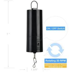HS’s Creation Hanging Display Motor 20RPM Rotating Motor for Wind Spinner Ornament Hanging Decor Wind Chimes Battery Operated Motor Medium Speed, Battery Not Included