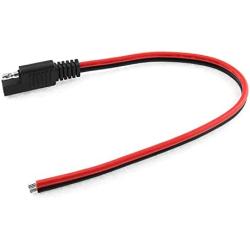 DGZZI 14AWG SAE Extension Cable 30cm/ 1ft 2 Pin DC Power SAE Single Plug Quick Disconnect SAE Power Automotive Extension Cable for Motorcycle, Car, Tractor Solar Panel