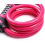 Bicycle Anti-Theft Code Lock, Composed of 5 Digits, Suitable for tri-City Vehicles, Motorcycles, etc. The Lock can be Reset by Itself and Set The Code Lock by Yourself (Pink)