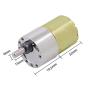 520 High Torque Micro Brush DC Motor Low Speed Gear Reduction Motor Eccentric Shaft Gearbox Diameter 37mm High Torque All Metal Gear Electric Micro Gear Motor (24 Volt, 500RMP)