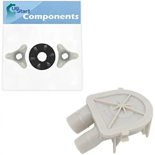 3363394 Washing Machine Pump & 285753A Washer Motor Coupler Replacement for Whirlpool, Kitchenaid & Kenmore Washer - Compatible with WP3363394 Water Pump Assembly & 285753A Motor Coupling Kit
