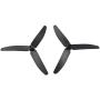 Upgraded Propellers Three Blades Main Blade Propeller Motors with Metal Gears for Hubsan H502E H502S Drone Replacement CCW CW RC Quadcopter Spare Parts Set (Black)