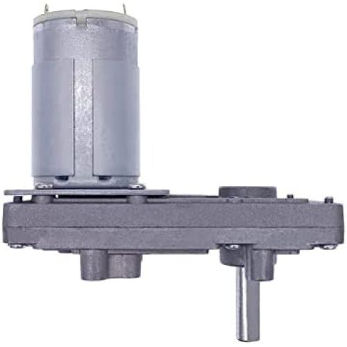 24V Worm Gear Motor 12V Reducer 20-157RPM DC High Torque Electric Motor Metal Gear Reverse Self Lock for Automation Equipment (12V 105RPM)