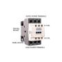 Electrodepot 30 Amp 3 Pole Normally Open IEC 660V Contactor, Auxiliary 1NO-1NC – 110-120VAC Coil, Inductive 32A, Resistive 50A with Mounting Base for DIN Rail (Pack of 2)