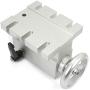 Rotational 4th Axis A axis Rotary table Fourth axis 3 Jaw Chuck Gapless harmonic reducer gearbox stepper motor K11-100mm dividing head with 65mm Tailstock for CNC Router Engraving Milling Machine