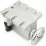Rotational 4th Axis A axis Rotary table Fourth axis 3 Jaw Chuck Gapless harmonic reducer gearbox stepper motor K11-100mm dividing head with 65mm Tailstock for CNC Router Engraving Milling Machine
