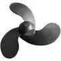 DEDC 3-Vanes Black High Strength Nylon Propeller, High Performance Propeller for Tohatsu Nissan 2.5/3.5HP Mercury Outboard