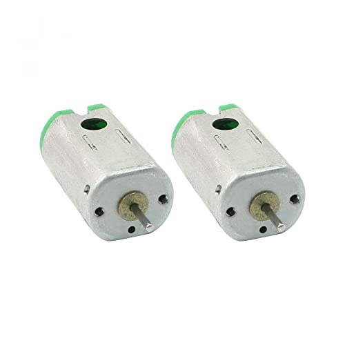 sourcing map Mini Electric Motor 2 Pcs 1mm Dia Drive Shaft Magnetic DC DC3V 19300RPM