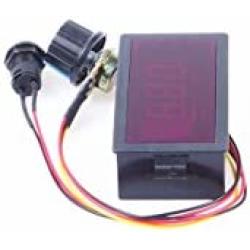 KNACRO 6V 12V 24V Digital Display LED DC Motor Speed Controller PWM Stepless Speed Control Switch HHO Driver - Black CCM5D