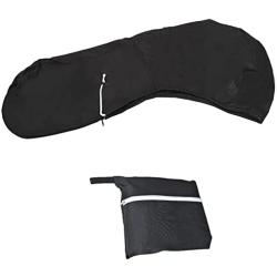 WFLNHB Outboard Motor Cover Black Heavy Duty 600D Oxford Waterproof Fabric Motor Hood Outboard Engine Covers with Windproof Strap Fits up to 6-225 HP