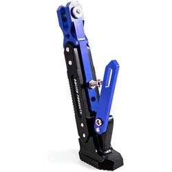 Motorcycle Kickstand, Universal Aluminum Alloy Kickstand Foot Side Stand Adjustable Tripod Holder for Scooter Modified Motor (Blue)