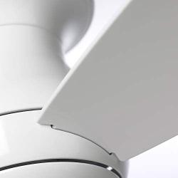 Luminance kathy ireland HOME Curva Sky LED Outdoor Ceiling Fan with Light Kit, 44 Inch | Modern Flush Mount Fixture with Weather Resistant Blades | Dimmable with Remote Control, Appliance White