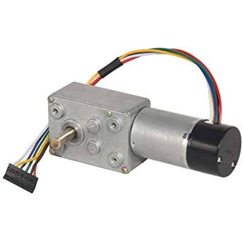 DC Geared Motor with Encoder 12V 45RPM for Custom Servo,Arduino Robotics,RC Car Model and 3D Printers,DIY Engine Toy