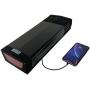 Jieoto E-Bike Battery Rear Carrier 36V 18AH with USB Port 2A Charger, Lithium Electric Bike Battery Suitable for 250W/350W/500W/800 Motors, More Suitable for Modification.