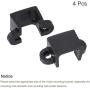 MECCANIXITY Motor Mounting Bracket Motor Base 11.5mm Black with Screws Nuts for N20 Micro Gear Motor 4 Pack