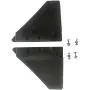 HS001 Dorsal-Fin Style Hydrofoil Stabilizer for Outboard Motors Drive 5-150hp with Durable UV-Resistant Molded Black Plastic Material Wings and SS316 Bolts ;