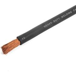EWCS 2 Gauge Premium Extra Flexible Welding Cable 600 VOLT - Black 20 Feet - Made in the USA
