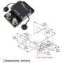 GLOSO E9A Waterproof Breaker Auto Reset For Car Truck RV Automotive Marine Boat Trolling motor & Custom Wiring Audio battery protection (T1) Side by Side Stud IP67 Hi-Amp Circuit Breaker (90A)