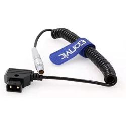 Eonvic 7Pin Male to Dtap Power Cable Cam 7-Pin (5+2 Pin) to Dtap Lead Coiled Spring Cable for ARRI cforce RF cmotion/cPRO Camin Motor