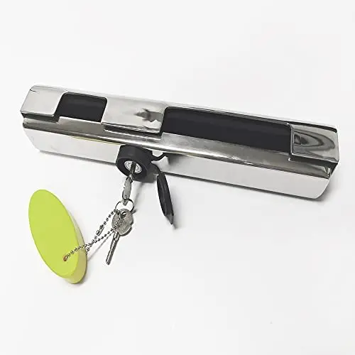 HWI Marine Stainless Steel Outboard Engine Motor Lock with Keys and Floater