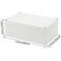 Otdorpatio Project Box, Project Boxes Plastic Electric Project Case Junction Box Power Case for Electronic Project,White (7.87