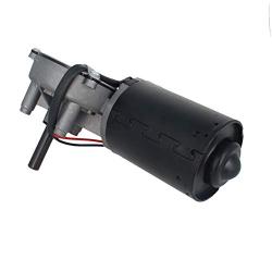 Fielect DC 24V 30RPM Reversible Worm Geared Motor High Torque Electric Gear Motor Turbine Worm Gear Box Reduction Motor, Right Shaft GW6280