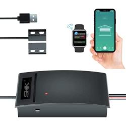 SKK Smart Garage Door Control, Wireless Garage Door Opener Remote, APP Control, Compatible with Alexa, Siri, Google Assistant, Multiple Notification Modes, No Hub Needed (Black W1)